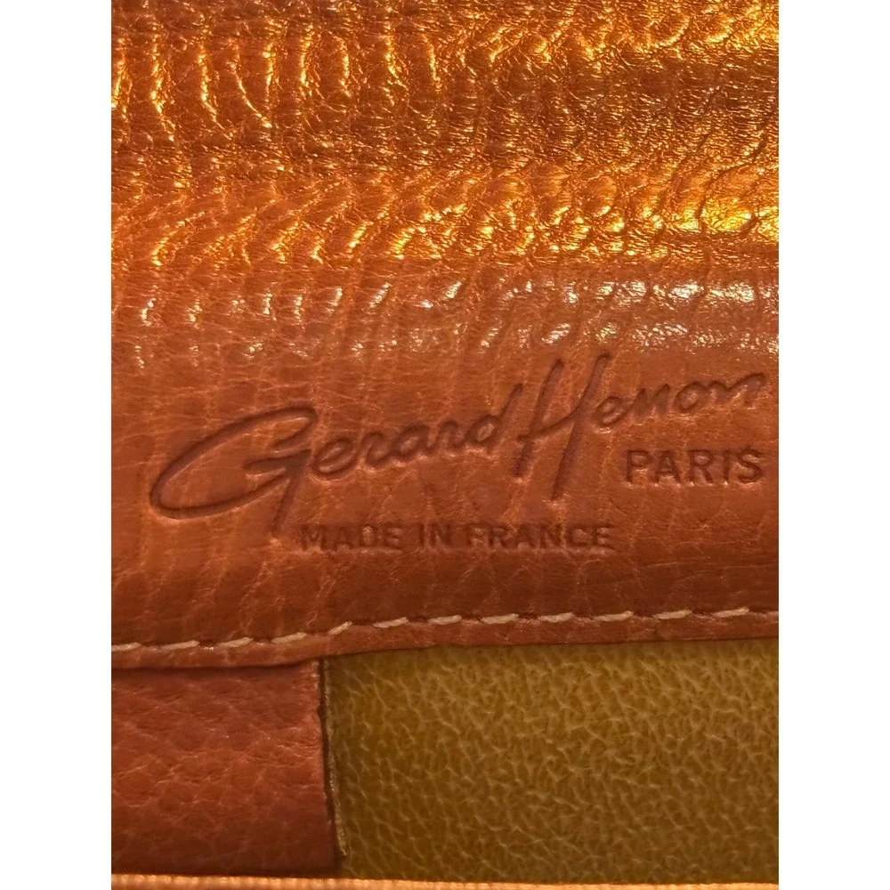 Gerard Henon Paris Brown Leather Briefcase Made in France Document Bag